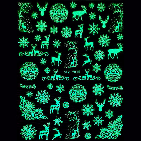 Glow in the Dark Christmas Stickers